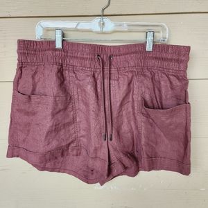 Womens Athleta Cabo Linen 4" Shorts Size 16